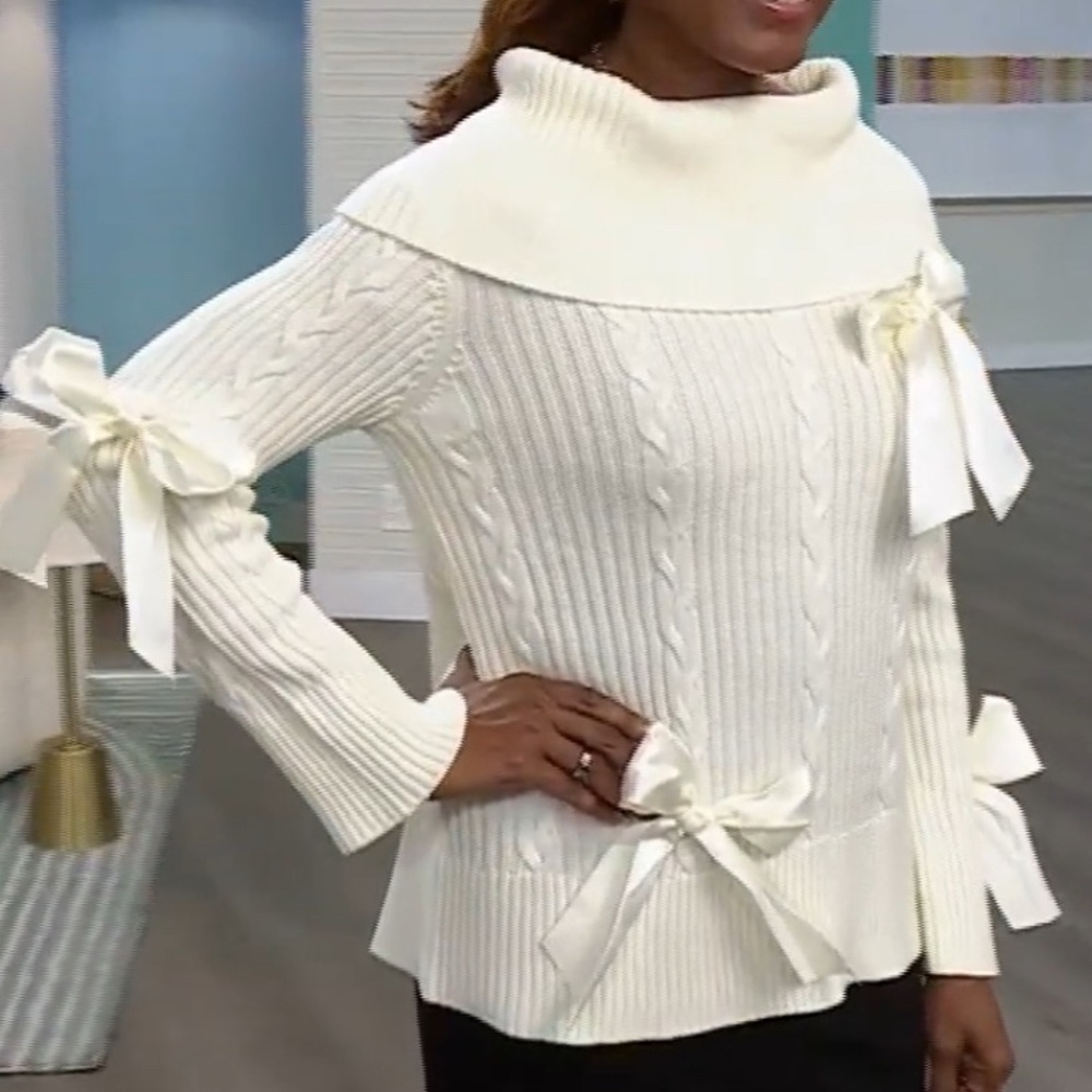 C Wonder by Christian Siriano Multi Bow Detail Sweater